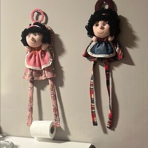 Set of Two Hanging Doll Decor